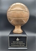 Up to 16 Year<BR>Premium Bronze<BR>Volleyball Trophy<BR>17 Inches