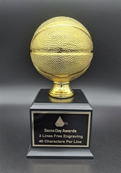 Premium Gold<BR>Basketball Trophy<BR>9 Inches