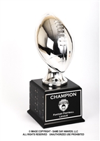 Silver Elite<BR> Premium Football Trophy<BR> 16 Inches