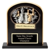 Ebony Stand Up<BR> Chess Award<BR> 10" x 12"