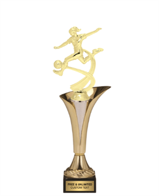 SAME DAY<BR>Typhoon Trophy Cup<BR> Female Motion Soccer<BR> 12.5 or 15 Inches