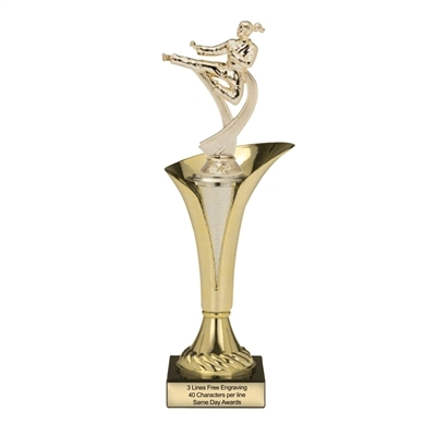 SAME DAY<BR>Typhoon Trophy Cup<BR> Female Karate<BR> 12.5 or 15 Inches