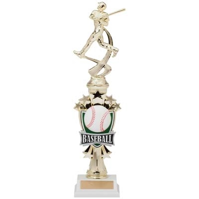 SAME DAY<br> BASEBALL MOTION TROPHY <BR> 14 INCHES