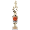 SAME DAY<br>Female Motion Basketball Trophy<BR> 14 Inches