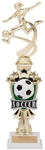 SAME DAY<br> FEMALE SOCCER MOTION TROPHY <BR> 14 INCHES
