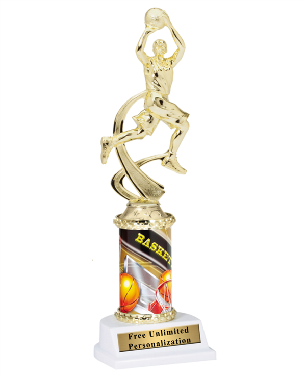 SAME DAY<BR>Theme Trophy<BR> Male Basketball <BR> 10 Inches