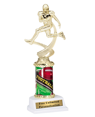 SAME DAY<BR> Football Theme Trophy<BR> 10 Inches