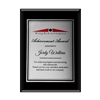 SAME DAY<BR>Ebony Finish Plaque<BR> Economy Corporate Silver<BR> 7x9 to 9x12 Inches