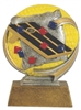 SAME DAY<BR>MINI MOTION COLOR X CORNHOLE TROPHY <BR>5 INCHES