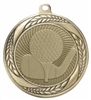 SAME DAY <BR>Laurel Wreath Golf<BR> Gold <BR> 2.25 Inch Medal