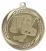 SAME DAY <BR>Laurel Wreath Hockey <BR> Gold <BR> 2.25 Inch Medal