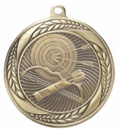 SAME DAY <BR>Laurel Wreath Archery<BR> Gold <BR> 2.25 Inch Medal