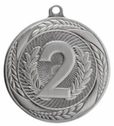 SAME DAY <BR>Laurel Wreath 2nd Place<BR> Silver Only<BR> 2.25 Inch Medal