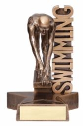 SAME DAY<br> BILLBOARD MALE <BR>SWIMMING TROPHY <BR> 6.5 INCHES