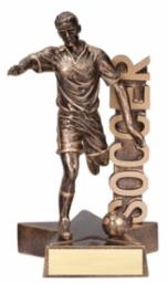 SAME DAY<br> BILLBOARD MALE <BR>SOCCER TROPHY <BR> 6.5 INCHES