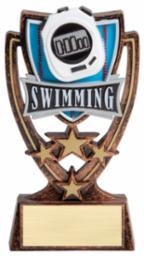 SAME DAY<BR> 4 Star Swimming Trophy<BR> 6 Inches
