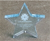 Blue Star<BR> Thick Acrylic Paperweight<BR> 5 Inches