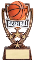 4 Star Basketball Trophy<BR> 6 Inches