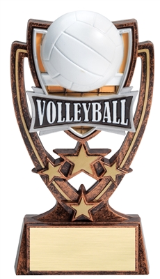 4 Star<BR> Volleyball Trophy<BR> 6 Inches