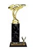 Single Column - 1 Trim<BR> Pinewood Derby #1 Trophy<BR> 10-12 Inches<BR> 10 Colors