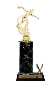 column different colors and free engraving. Bowling 12" trophy Male or Female 