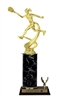 Single Column Trophy - 1 Trim<BR> Female Motion Tennis <BR> 10-12 Inches<BR> 10 Colors