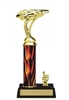 Single Flame Column<BR>1 Side Trim<BR> Pinewood Derby #1 Trophy<BR> 10-12 Inches