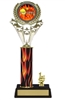 Single Flame Column<BR>1 Side Trim<BR> Pickleball Flame Trophy<BR> 10-12 Inches