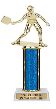 Single Column<BR> Male Pickleball Trophy<BR> 10-12 Inches<BR> 10 Colors