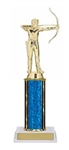 Single Column<BR> Male Archery Trophy<BR> 10-12 Inches<BR> 10 Colors