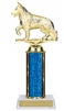Single Column<BR> German Shepard Trophy<BR> 10-12 Inches<BR> 10 Colors