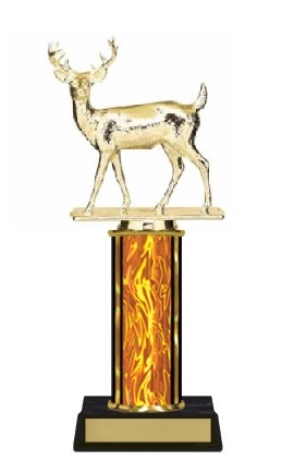 Single Column<BR> Buck Deer Trophy<BR> 10-12 Inches<BR> 10 Colors