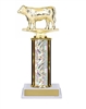 Single Column<BR> Angus Cow Trophy<BR> 10-12 Inches<BR> 10 Colors
