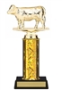 Single Column<BR> Hereford Cow Trophy<BR> 10-12 Inches<BR> 10 Colors