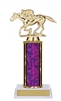 Single Column<BR> Horse Racing Trophy<BR> 10-12 Inches<BR> 9 Colors