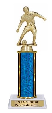 Single Column<BR> M Dribble Soccer Trophy<BR> 10-12 Inches<BR> 9 Colors