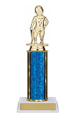 Single Column<BR> Baby Trophy<BR> 10-12 Inches<BR> 9 Colors