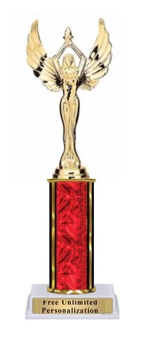 Single Column<BR> F Victory Trophy<BR> 10-12 Inches<BR> 10 Colors