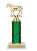 Single Column<BR> Quarter Horse Trophy<BR> 10-12 Inches<BR> 9 Colors