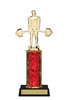 Single Column<BR> Deadlift Trophy<BR> 10-12 Inches<BR> 10 Colors