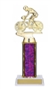 Single Column<BR> Female Racing Bike Trophy<BR> 10-12 Inches<BR> 10 Colors