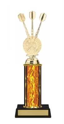 Single Column<BR> Dart Triple Trophy<BR> 10-12 Inches<BR> 10 Colors