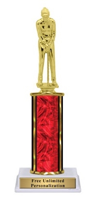 Single Column<BR> F Putter Trophy<BR> 10-12 Inches<BR> 9 Colors