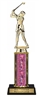 Single Column<BR> F Golf Trophy<BR> 10-12 Inches<BR> 9 Colors