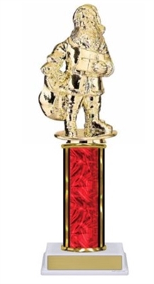Single Column<BR> Santa Trophy<BR> 10-12 Inches<BR> 9 Colors