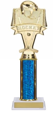 Single Column<BR> Banner Hockey Trophy<BR> 10-12 Inches<BR> 10 Colors