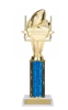 Single Column<BR> Banner Football Trophy<BR> 10-12 Inches<BR> 10 Colors
