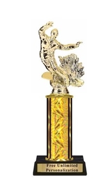 Single Column<BR> Snowboard Trophy<BR> 10-12 Inches<BR> 10 Colors