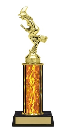 Single Column<BR> Witch Trophy<BR> 10-12 Inches<BR> 9 Colors