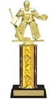 Single Column<BR> Ice Hockey GoalieTrophy<BR> 10-12 Inches<BR> 10 Colors